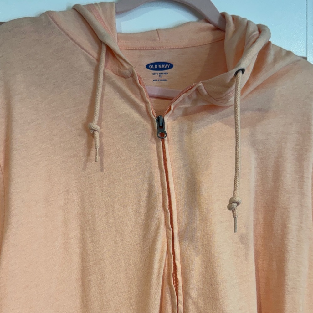 NWT Old Navy Peach Hoodie Zip Jacket sz XL - Picture 2 of 6